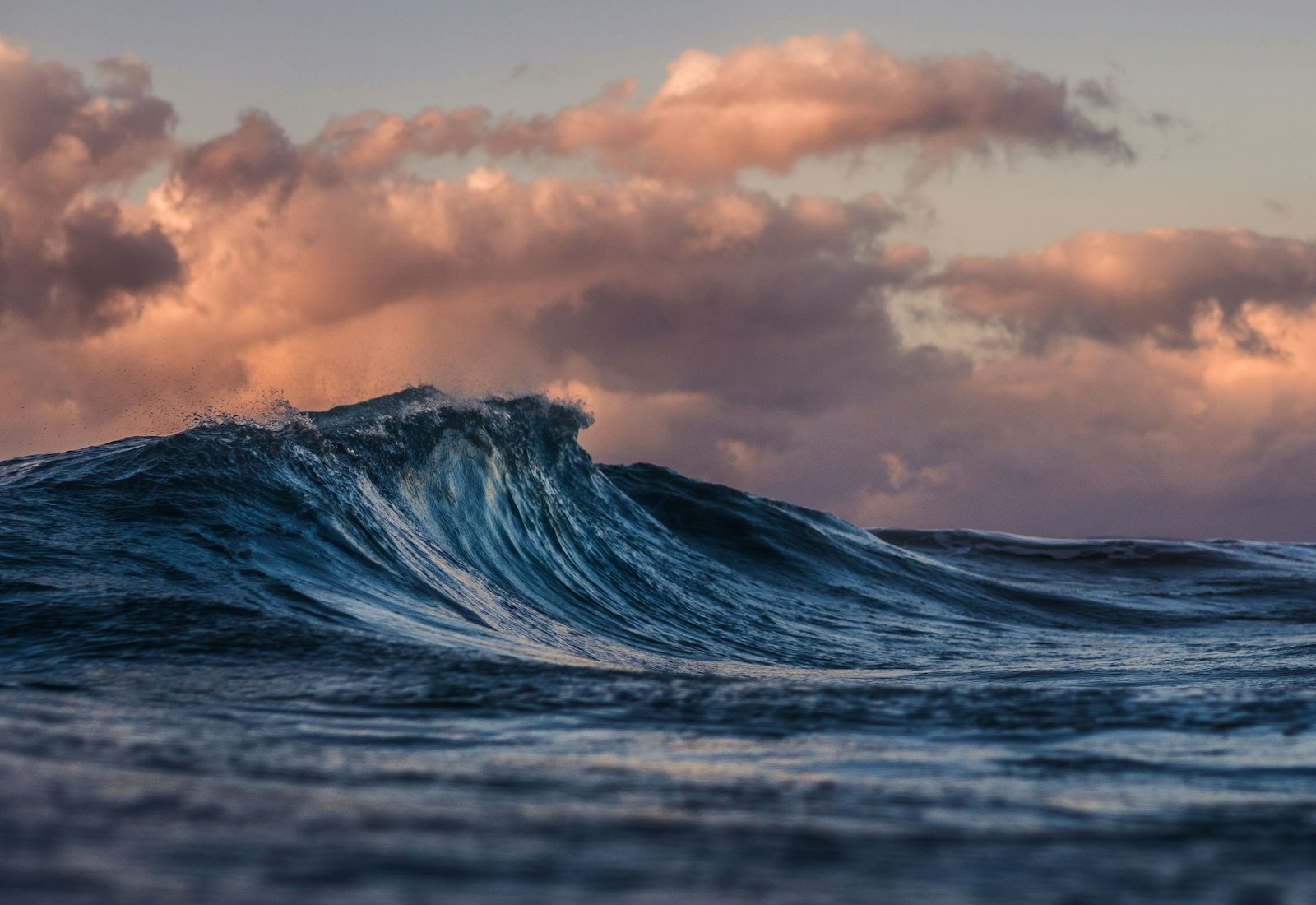 Waves at golden hour